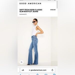 Good American SOFT-TECH GOOD CLASSIC SLIM BOOTCUT JEANS